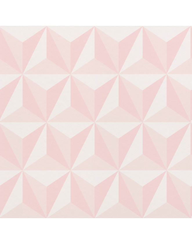 Tapeta s 3D geometrickým vzorom 138911 - ružová